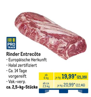Rinder-Entrecôte