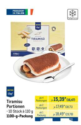 Tiramisu Portionen