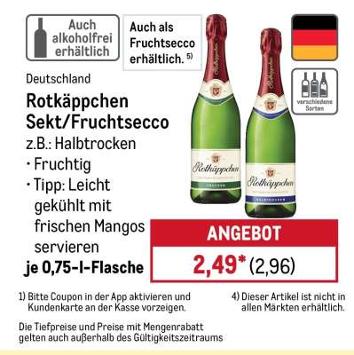 Rotkäppchen Sekt/Fruchtsecco