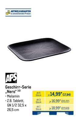 Geschirr-Serie „Nero“