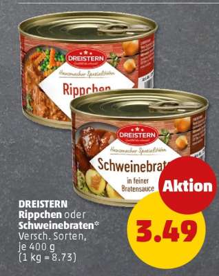 DREISTERN Rippchen oder Schweinebraten