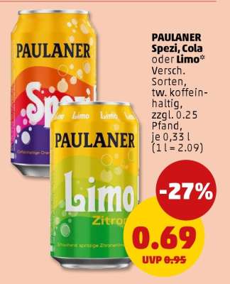 PAULANER Spezi, Cola oder Limo