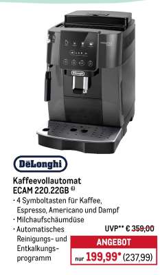 DeLonghi Kaffeevollautomat ECAM 220.22GB