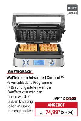 GASTROBACK Waffeleisen Advanced Control