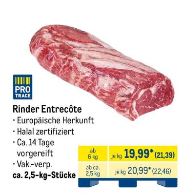 Rinder-Entrecôte