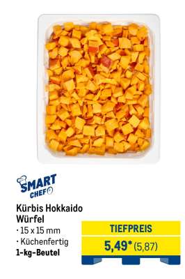 Kürbis Hokkaido Würfel
