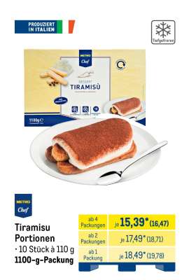 Tiramisu Portionen