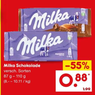MILKA Schokolade