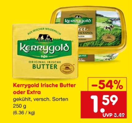 Kerrygold Irische Butter oder Extra