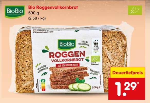 Bio-Roggenvollkornbrot