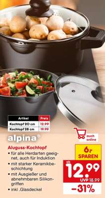 alpina Aluguss-Kochtopf