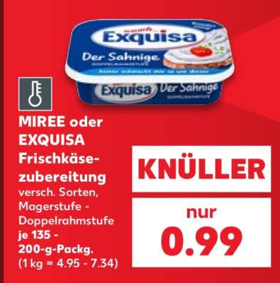 MIREE oder EXQUISA Frischkäsezubereitung
