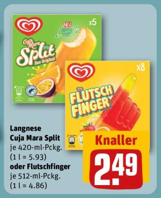 Langnese Cuja Mara Split oder Flutschfinger