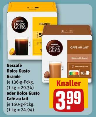 Nescafé Dolce Gusto Grande oder Dolce Gusto Café au lait