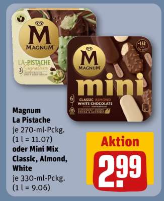 Magnum La Pistache oder Mini Mix Classic, Almond, White