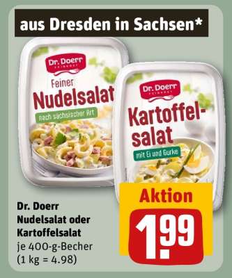Dr. Doerr Nudelsalat oder Kartoffelsalat