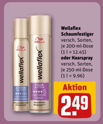 Wellaflex Schaumfestiger oder Haarspray
