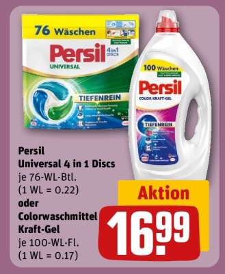 Persil Universal 4 in 1 Discs oder Colorwaschmittel Kraft-Gel