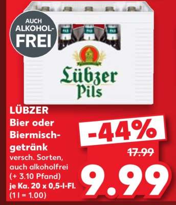 LÜBZER Bier oder Biermischgetränk