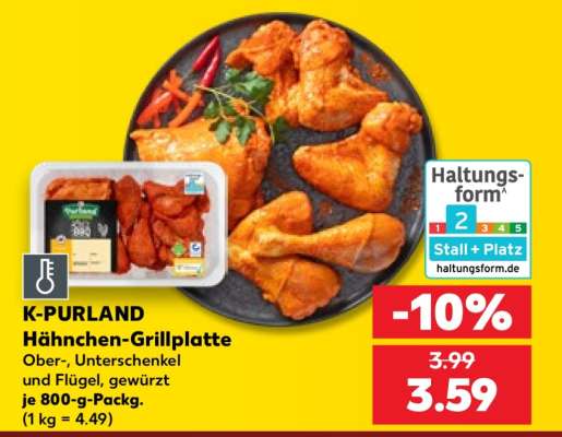 K-PURLAND Hähnchen-Grillplatte