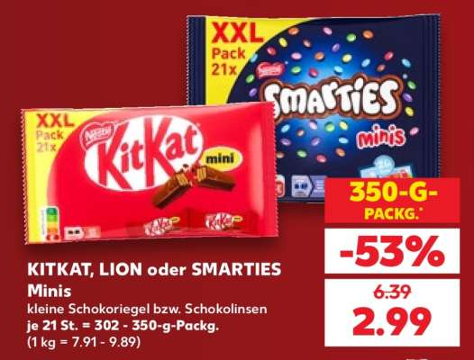 KitKat, Lion oder Smarties Minis