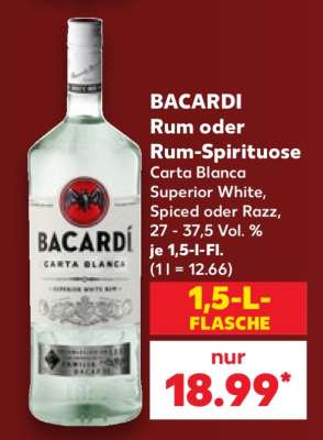 BACARDI Rum oder Rum-Spirituose