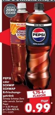 PEPSI oder SCHWIP SCHWAP Erfrischungsgetränk