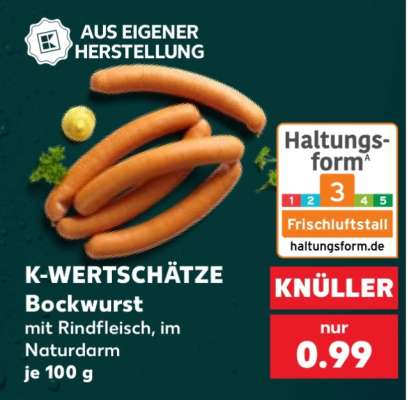 K-WERTSCHÄTZE Bockwurst