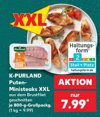 K-PURLAND Puten-Ministeaks XXL