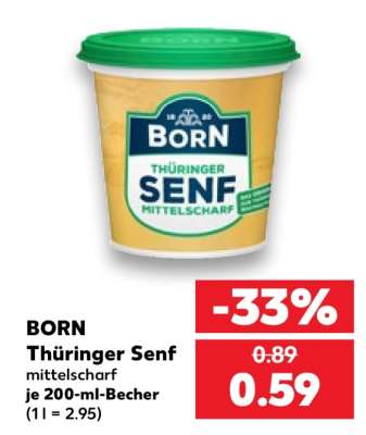 Born Thüringer Senf mittelscharf