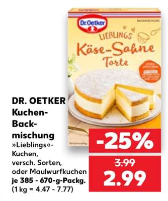 DR. OETKER Kuchen- Backmischung