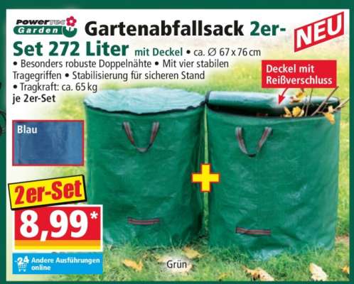 Gartenabfallsack 2er-Set 272 Liter