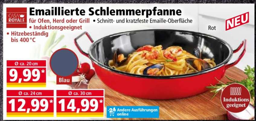 Emailierte Schlemmerpfanne