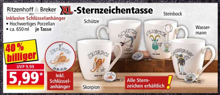 XL-Sternzeichentasse