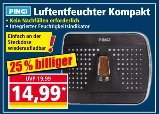 PINGI Luftentfeuchter Kompakt