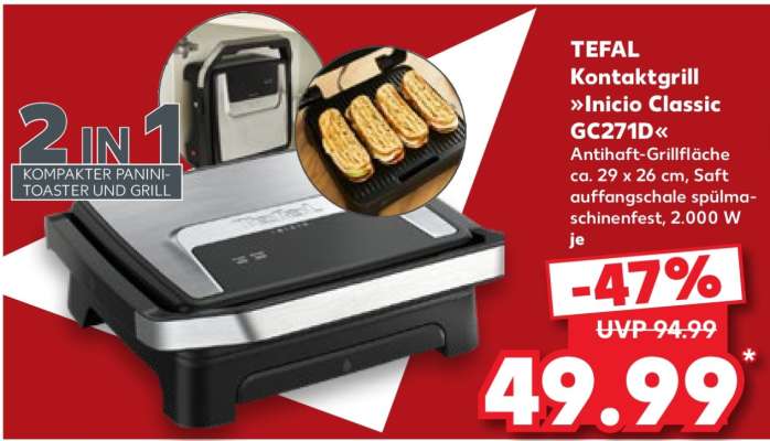 TEFAL Kontaktgrill »Inicio Classic GC271D«
