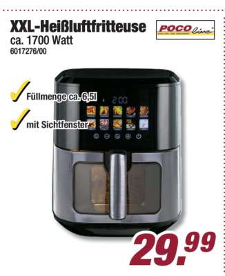 XXL- Heißluftfritteuse