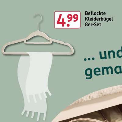 Beflockte Kleiderbügel 8er-Set