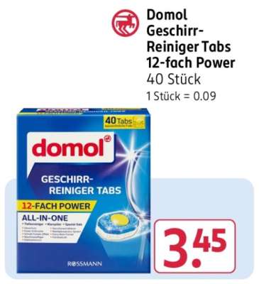 domol Geschirr-Reiniger Tabs 12-fach Power