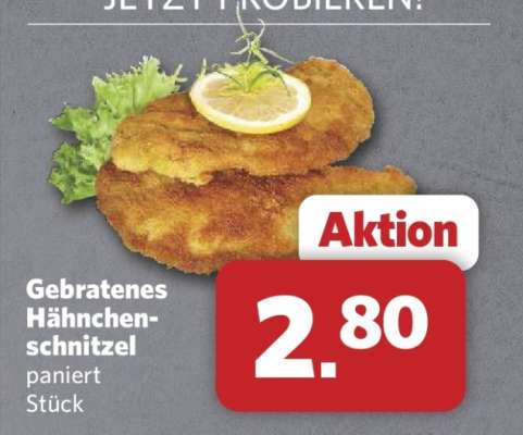 Gebratenes Hähnchenschnitzel