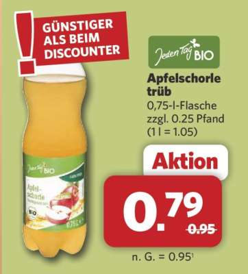 Apfelschorle trüb
