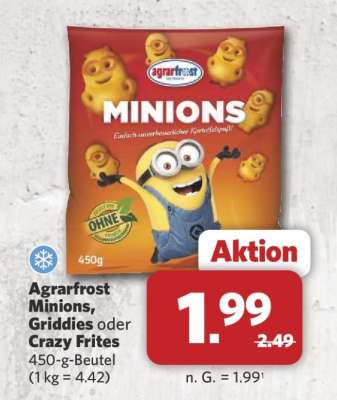 Agrarfrost Minions, Griddies oder Crazy Frites