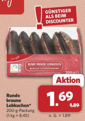 Runde braune Lebkuchen