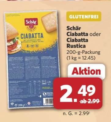 Schär Ciabatta oder Ciabatta Rustica