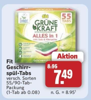 Fit Geschirrspül-Tabs