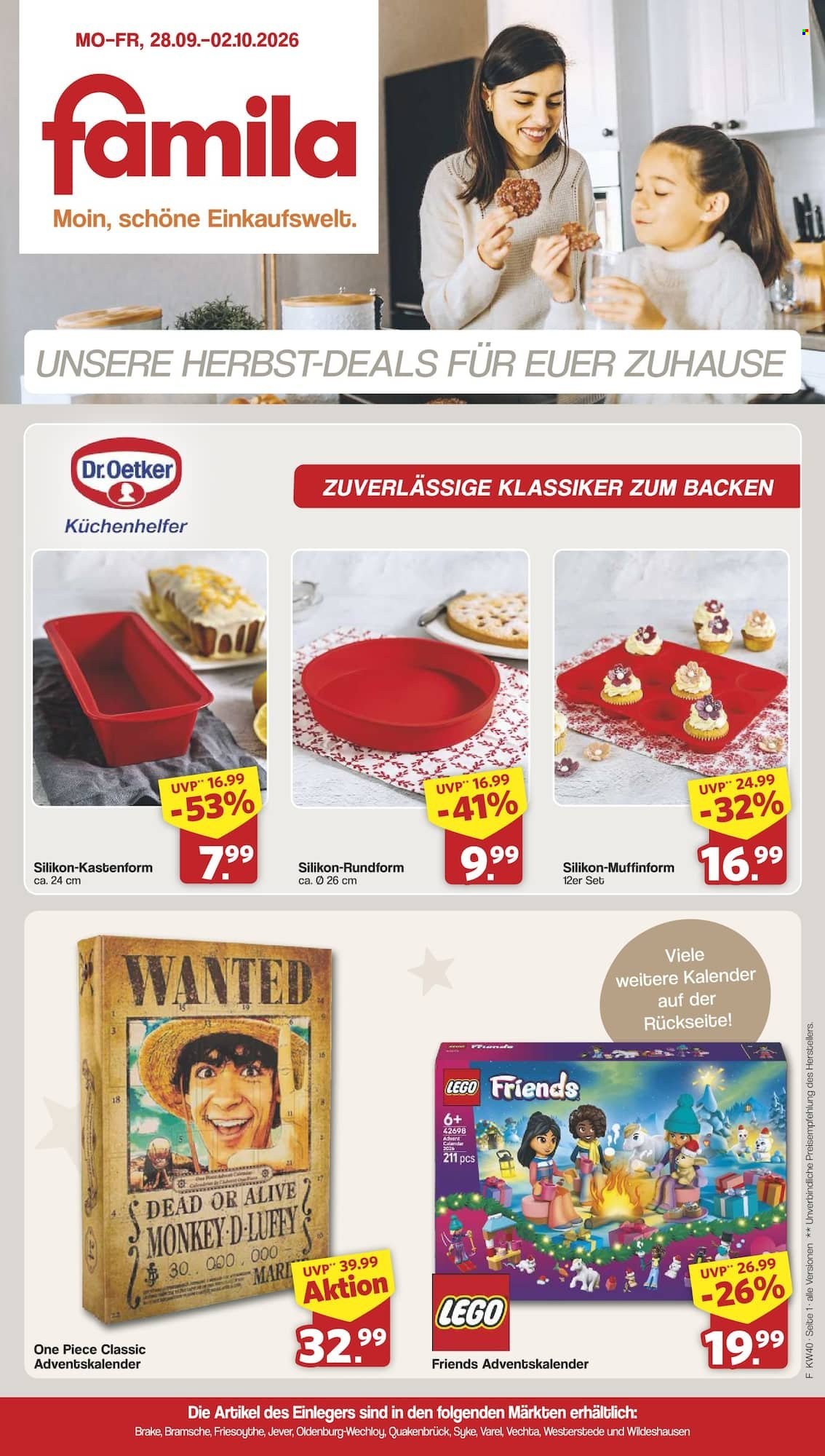 famila Prospekte  - 28.09.2026 - 2.10.2026. Seite 1