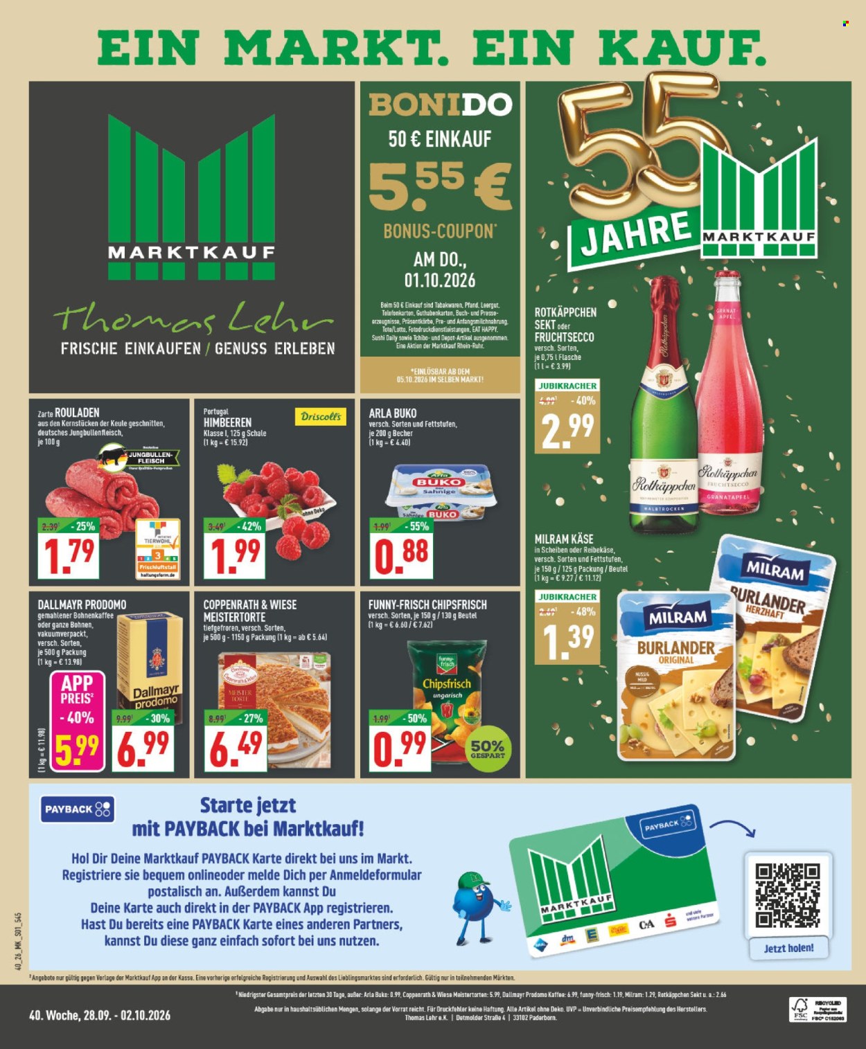 Marktkauf Prospekte  - 28.09.2026 - 2.10.2026. Seite 1