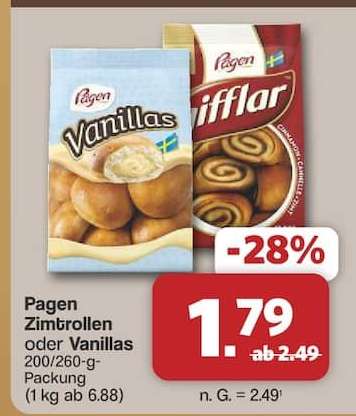 Pagen Zimtrollen oder Vanillas