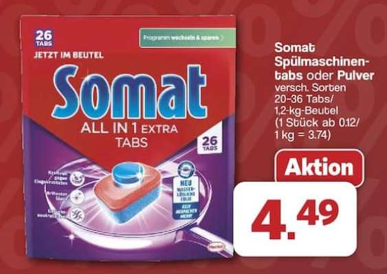 Somat Spülmaschinen-Tabs oder Pulver