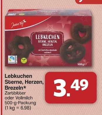 Lebkuchen Sterne, Herzen, Brezeln